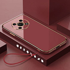 Custodia Silicone Ultra Sottile Morbida Cover XL6 per Huawei Nova Y91 Rosso