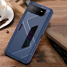 Custodia Silicone Ultra Sottile Morbida Cover ZJ1 per Asus ROG Phone 6 Pro Blu