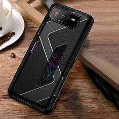 Custodia Silicone Ultra Sottile Morbida Cover ZJ1 per Asus ROG Phone 6 Pro Nero