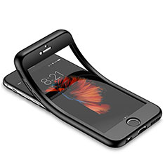 Custodia Silicone Ultra Sottile Morbida Fronte e Retro 360 Gradi per Apple iPhone 6S Nero