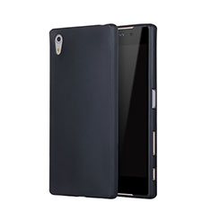 Custodia Silicone Ultra Sottile Morbida Opaca per Sony Xperia Z5 Nero