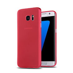 Custodia Silicone Ultra Sottile Morbida Opaca R02 per Samsung Galaxy S7 Edge G935F Rosso