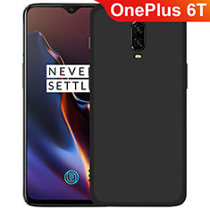 Custodia Silicone Ultra Sottile Morbida R01 per OnePlus 6T Nero