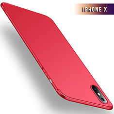 Custodia Silicone Ultra Sottile Morbida S02 per Apple iPhone X Rosso