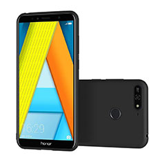 Custodia Silicone Ultra Sottile Morbida S02 per Huawei Y6 Prime (2018) Nero