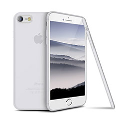Custodia Silicone Ultra Sottile Morbida S03 per Apple iPhone 7 Bianco