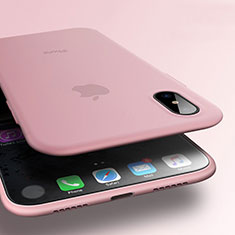 Custodia Silicone Ultra Sottile Morbida S07 per Apple iPhone X Rosa