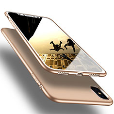 Custodia Silicone Ultra Sottile Morbida S16 per Apple iPhone X Oro