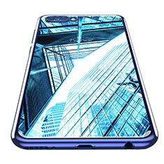 Custodia Silicone Ultra Sottile Morbida Specchio M01 per Huawei Honor V10 Blu