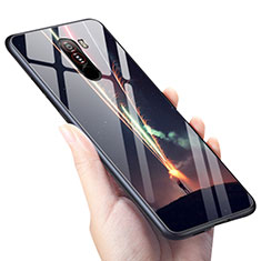 Custodia Silicone Ultra Sottile Morbida Specchio M02 per Xiaomi Pocophone F1 Nero