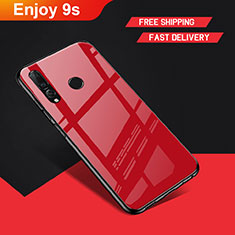 Custodia Silicone Ultra Sottile Morbida Specchio per Huawei Enjoy 9s Rosso