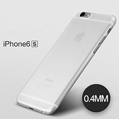 Custodia Silicone Ultra Sottile Trasparente Opaca per Apple iPhone 6S Bianco