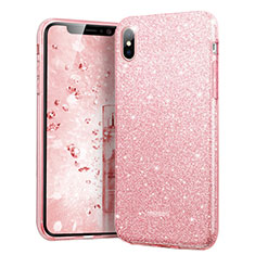 Custodia TPU Morbida Bling Bling per Apple iPhone Xs Max Rosa