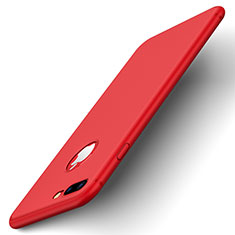 Custodia TPU Morbida Lucido con Foro per Apple iPhone 7 Plus Rosso