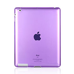 Custodia TPU Trasparente Ultra Sottile Morbida per Apple iPad 4 Viola