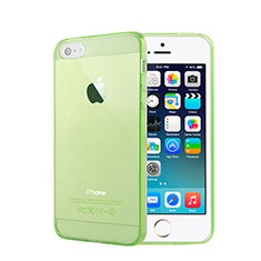 Custodia TPU Trasparente Ultra Sottile Morbida per Apple iPhone 5S Verde