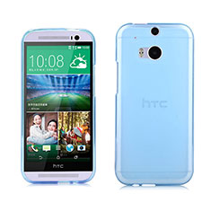 Custodia TPU Trasparente Ultra Sottile Morbida per HTC One M8 Blu
