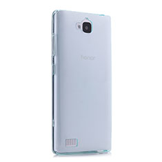Custodia TPU Trasparente Ultra Sottile Morbida per Huawei Honor 3C Blu
