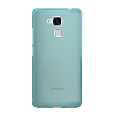 Custodia TPU Trasparente Ultra Sottile Morbida per Huawei Honor 5C Blu