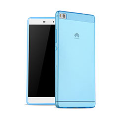 Custodia TPU Trasparente Ultra Sottile Morbida per Huawei P8 Blu