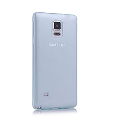 Custodia TPU Trasparente Ultra Sottile Morbida per Samsung Galaxy Note 4 SM-N910F Blu