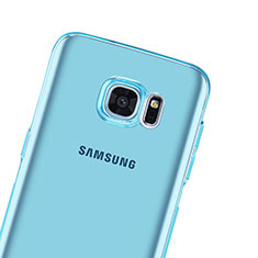 Custodia TPU Trasparente Ultra Sottile Morbida per Samsung Galaxy S7 Edge G935F Blu