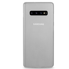 Custodia Ultra Slim Trasparente Rigida Cover Opaca P01 per Samsung Galaxy S10 5G Bianco