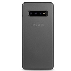 Custodia Ultra Slim Trasparente Rigida Cover Opaca P01 per Samsung Galaxy S10 5G Grigio