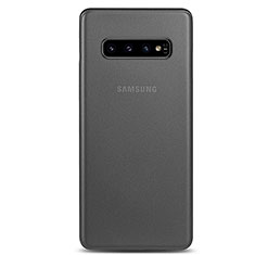 Custodia Ultra Slim Trasparente Rigida Cover Opaca P01 per Samsung Galaxy S10 Plus Grigio