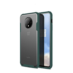 Custodia Ultra Slim Trasparente Rigida Cover Opaca per OnePlus 7T Verde