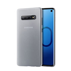 Custodia Ultra Slim Trasparente Rigida Cover Opaca per Samsung Galaxy S10 5G Bianco