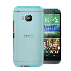 Custodia Ultra Slim Trasparente Rigida Opaca per HTC One M9 Cielo Blu