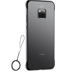 Custodia Ultra Sottile Trasparente Rigida Cover Opaca H01 per Huawei Mate 20 Pro Nero