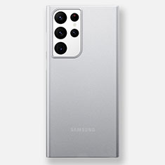 Custodia Ultra Sottile Trasparente Rigida Cover Opaca H02 per Samsung Galaxy S23 Ultra 5G Bianco