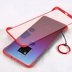 Custodia Ultra Sottile Trasparente Rigida Cover Opaca H05 per Huawei Mate 20 Rosso