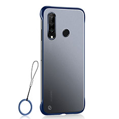 Custodia Ultra Sottile Trasparente Rigida Cover Opaca H05 per Huawei P30 Lite Blu