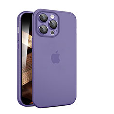 Custodia Ultra Sottile Trasparente Rigida Cover Opaca QC per Apple iPhone 14 Pro Max Viola