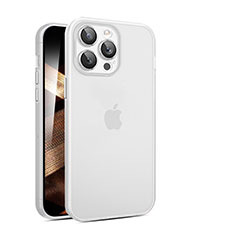 Custodia Ultra Sottile Trasparente Rigida Cover Opaca QC per Apple iPhone 15 Pro Max Chiaro