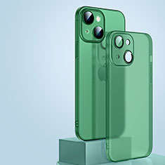 Custodia Ultra Sottile Trasparente Rigida Cover Opaca QC1 per Apple iPhone 12 Mini Verde