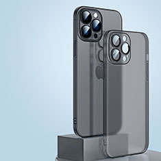 Custodia Ultra Sottile Trasparente Rigida Cover Opaca QC1 per Apple iPhone 12 Pro Max Nero