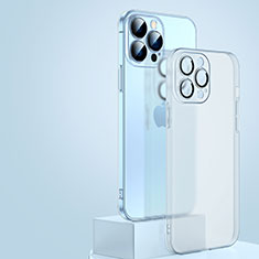 Custodia Ultra Sottile Trasparente Rigida Cover Opaca QC1 per Apple iPhone 13 Pro Bianco