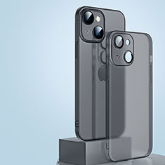 Custodia Ultra Sottile Trasparente Rigida Cover Opaca QC1 per Apple iPhone 14 Nero
