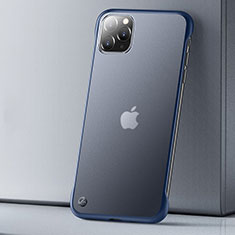 Custodia Ultra Sottile Trasparente Rigida Cover Opaca U01 per Apple iPhone 11 Pro Max Blu