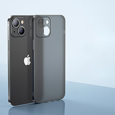 Custodia Ultra Sottile Trasparente Rigida Cover Opaca U01 per Apple iPhone 14 Grigio
