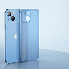 Custodia Ultra Sottile Trasparente Rigida Cover Opaca U01 per Apple iPhone 15 Plus Blu