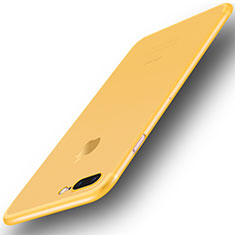 Custodia Ultra Sottile Trasparente Rigida Cover Opaca U01 per Apple iPhone 7 Plus Giallo
