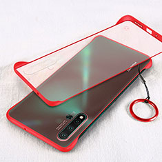 Custodia Ultra Sottile Trasparente Rigida Cover Opaca U01 per Huawei Nova 5 Pro Rosso