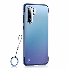 Custodia Ultra Sottile Trasparente Rigida Cover Opaca U01 per Huawei P30 Pro New Edition Blu