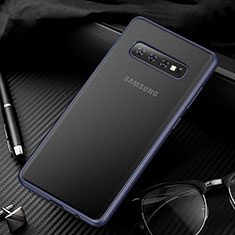 Custodia Ultra Sottile Trasparente Rigida Cover Opaca U01 per Samsung Galaxy S10 5G Blu