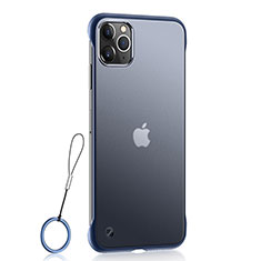 Custodia Ultra Sottile Trasparente Rigida Cover Opaca U02 per Apple iPhone 11 Pro Blu